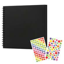 7/8/10 DIY剪贴簿相册套装 - 硬面牛皮纸相册，含2张贴纸，空白记忆剪贴簿，适用于DIY工艺品、婚礼、周年纪念，40页（20张）