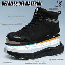 SEGURITO Zapatos de  con Punta de Acero para Hombre, Mujer Anti Deslizante Calzado de Trabajo, Anti Aplastamiento Comodos Zapatos de Acero, Ideal para Industria Construcción - 24,0 centímetros - Ver 7