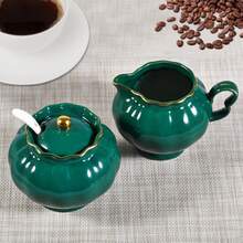 MBB 1 szt. 8-uncjowy ceramiczny mały dzbanek do śmietanki z uchwytem - mały dzbanek do mleka z cienkiej porcelany - ceramiczny pojemnik na śmietankę do kawy, mleka, sosów, sałatki, do mikrofalówki i zamrażarki, biały z perłowym szkliwem lub biały ze złotym rantem kubek do śmietanki do domu i kuchni