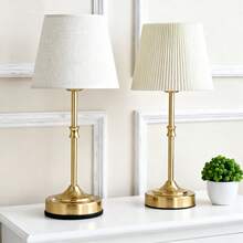 Cordless Table Lamp Rechargeable Gold - Battery Operated Lamp For Decor, 2700K Stepless Dimming Touch Control Wireless Lamp For Bedroom, Dining Table, Counter, Living Room - T5001-2 - Xem 4