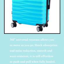 Valigie singole in materiale ABS per uomo e donna, valigie di vari colori e dimensioni, trolley, valigie con codice di