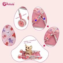 Anivia品牌两件套玩具狗+宠物推车套装，适合3岁以上儿童角色扮演游戏，可作为节日、圣诞节和生日礼物。 - 粉色 - 查看 4