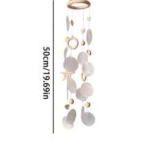 1个DIY波西米亚风格风铃，饰以贝壳和海星，适用于卧室、窗户、花园装饰，无需用电 - 彩色 - 查看 6