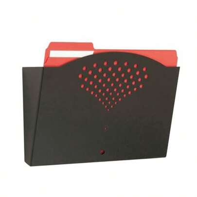 Onyx Single Pocket Wall Rack Steel Desk Organizer Fits LetterSize File Folders Document Holder With Mounting Hardware Included