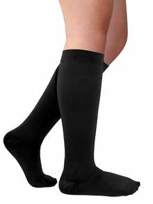 1 双男女通用压缩袜，舒适材质及踝高筒，休闲肤色女袜，日常黑色短款压缩男袜，适合运动、瑜伽、足球、跑步、旅行、工作、腿部和膝盖支撑，Y2K