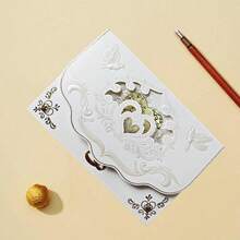 1/5/10pcs Exquisite Sparkling Powder Invitation Letter Heart Shaped Invitation Card Gold Plated Personalized Sparkling Powder Greeting Card Wedding Exclusive Suitable For Wedding Anniversaries, Bridal Showers, Engagement Parties, And Anniversary Dinner Invitations. - Multicolor - View 3