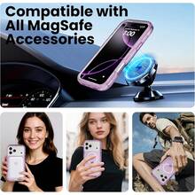 GUNIGEMA For IPhone 17 Pro Max , Compatible With  Dual Layer Transparent Magnetic Phone Case, Heavy Duty Anti-Drop Shockproof Protection Phone Cases For IPhone 17 Air, 6.5 Inch, Orange - Purple - View 6