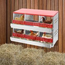 YUNRUX Chicken Nesting Boxes, 6-Hole Nesting Box For Chickens, Laying Box For Chickens - Red - View 5