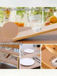 1 rulle halkfri vattentät lådmatta - Multifunktionell EVA-hylla och lådunderlägg för kök, badrum, skrivbord, kylskåp - Tvättbar, olje- och fläckbeständig, ingen kantvärme, lätt att klippa för att passa, köksorganisatör, elegant design, slät yta