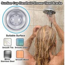 - Soporte de cabezal de ducha ajustable, con ventosa, cabezal de ducha de mano extrable, soporte de succin montado en la pared, soporte de cabezal de ducha para bao ajustable, plateado - Ajustable, plateado - Ver 6