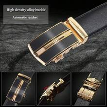 Men's Leather Slide Ratchet Belt Casual With Automatic Dress Pant Shirt Micro Adjustable - Black-kt21 - 查看 6