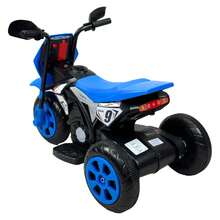 Motocicleta Montable Para Niños 3 Ruedas 6v Con Sonido Y Luz - Azul - Ver 6