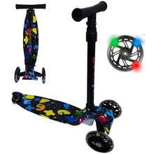 Scooter Plegable para Niños de 2-10 Años, Patin de 3 Ruedas con Luz LED y Altura Ajustable, Patineta Infantil para Ejercicios y Diversión en el Aire Libre con Sistema de Balanceo - Multicolor - Ver 1