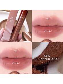 Rom&nd Romand Long-Lasting Glossy Lip Tint 31 TANNED COCO, Jelly Texture, Glossy & Transparent, Non-Sticky, Layerable, Lightweight & Long-Lasting, Angled Heart-Shaped Applicator, Pocket-Sized, Easy To Apply, 5-Second Office Glow, Korean Makeup, 3.5g/0.12oz - 31 TANNED COCO - 查看 6