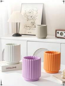 2025新款坚固耐用加厚PP材质敞口垃圾桶，桌面垃圾桶，办公桌垃圾桶，小型垃圾桶，适用于办公室、厨房、家庭 - 彩色 - 查看 9