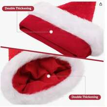 1pc Christmas Decorative Hat Hot Stamping Plush Hat Plush Christmas Hat Non-Woven Hat Christmas Decoration - Multicolor - View 4