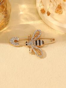 1pc Rhinestone Bee Brooch Pin, Cute Sweater Decoration Jewelry For Women - Bee - View 4