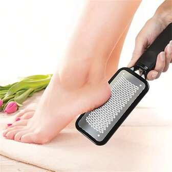 1/2件装足锉，脚跟刮刀，足部磨砂锉，用于去除死皮，足部护理工具，足部老茧去除器