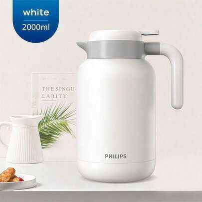 PHILIPS Bình nước giữ nhiệt AWP2622, Lớp lót bên trong bằng thép không gỉ 316, Công nghệ khóa chân không giúp giữ nhiệt lâu dài, Thiết kế chống rò rỉ và di động, Thích hợp sử dụng hàng ngày tại văn phòng và các hoạt động ngoài trời, Màu trắng