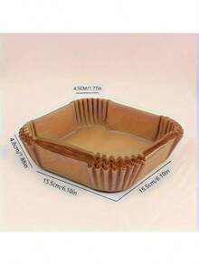 方形一次性空气炸锅衬垫、纸质空气炸锅衬垫、纸质炸篮碗、烤盘、烤箱配件、烘焙工具、厨房小工具、厨房用品、厨房用具 - 彩色 - 查看 4