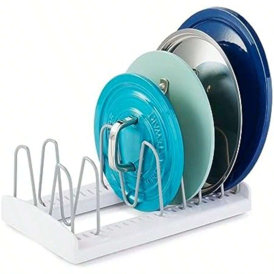 YouCopia StoreMore Organizador de tapa ajustable, estándar, color blanco(Estándar Soporte para tapa) - Multicolor - Ver 1