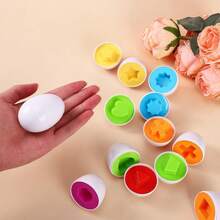 Color Matching Egg Toy, Shape Sorter Puzzle For Early Learning, Fine Motor Skills Exercise, Educational Travel Game, Cute Gift For Kids - Multicolor - View 3