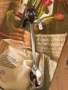 1pc Stainless Steel Cat Spoon Creative Cute Cartoon Hanging Cup Coffee Spoon Dessert Spoon Mug Hanging Mixing Spoon - Multicolor - View 5