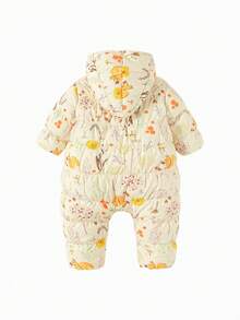 mini bala Pelele de plumón para bebé, Traje de nieve a prueba de triple invierno, Suave y cálido Nuevo 2025 - tono amarillo blanco - Ver 5