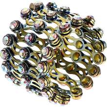 2 En 1 Anillo Piedra Del Zodíaco Cadena Chapada En Oro Collar Pulsera Mal De Ojo Anillos De Apilamiento De Oro os De Rosario Joyas Encantos o De Dedo Cobre Plateado - como se muestra-3 - Ver 1