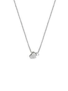 1件精致双心吊坠项链，简约设计，女士精致锁骨链 - 彩色 - 查看 5