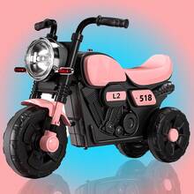 Moto de Deslizamiento para Niños – Luces y Música Asombrosas, Diseño Simulado, Estable con 3 Ruedas, Ideal para Regalo - Rosa - Ver 7
