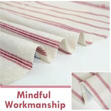 DriftAway - Cortinas opacas de mezcla de lino para recámara, doble capa a rayas, con aislamiento térmico, bolsillo para barra trasera, tratamiento de pestañas para sala de estar, 2 paneles de 52 x 36 - 1 - Ver 6