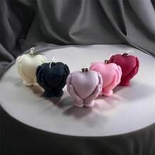 1/2件 3D 心形树脂浇铸模具，适用于蜡烛、硅胶树脂模具、手持香薰模具、DIY 蜡烛熔化装饰模具、心形石膏工艺模具、情人节礼物、情人节装饰品、家居装饰。 - 白色 - 查看 2