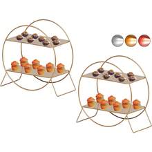2-Tier 30cm Golden Tray Ferris Wheel Party Decoration Kit - Rose Gold - View 4