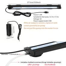 Đèn bể cá chìm có bơm oxy, đèn LED bong bóng khí bể cá có bơm khí, thanh đèn bể cá đổi màu RGB, tường bong bóng đèn bể cá, đĩa đá sủi bọt bể cá, bong bóng bể cá có đèn LED đổi màu tự động - Nhiều màu - Xem 13