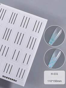 4件套美甲镂空贴纸套装，包含美甲模板线条网格法式印花图案，让美甲沙龙工作更轻松。白色自粘美甲贴条，DIY装饰模板工具，流苏贴花。 - 彩色 - 查看 4