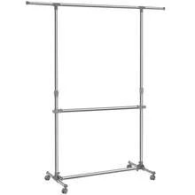 SONGMICS Perchero Barra para Colgar Ropa, Color Gris, 113-198 cm - Aprox. (101-163)*(113-198)*49 cm - Ver 7