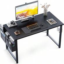 40inch Computer Desk With Storage Bag&Amp;Metal Legs,Home Office Desk With Headphone Hook, Modern Computer Tale, Writing T...