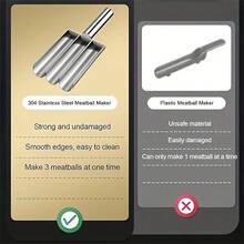 4 tubos Moldeador de albóndigas, Moldeador de albóndigas manual, Moldeador de albóndigas de cocina, Moldeador de albóndigas para el hogar, Cuchara para albóndigas, Moldeador de bolas de pescado antiadherente, Suministros de cocina, Herramienta de cocina, Accesorios de cocina - Multicolor - Ver 8