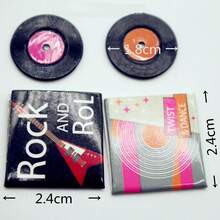 1 Set Dollhouse Vintage Gramophone, Mini CD Player & Record Set, Photography Prop, Bedroom/Living Room Miniature Scene Decor - Multicolor - View 9