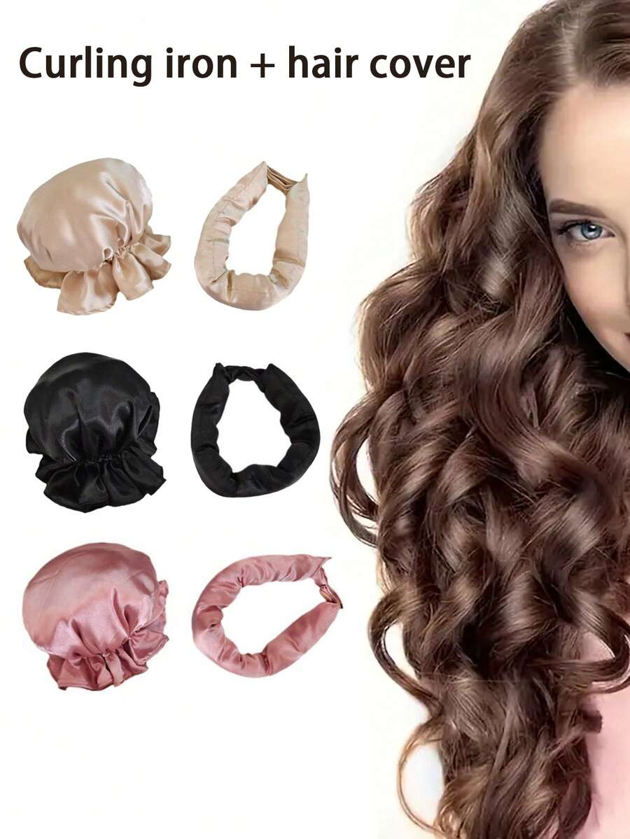 Heatless Hair Curlers,With Satin Finish Curler Hat,Lazy Sleep Curler,Curling Artifact,Women's Overnight Curling Rollers, For All Hair Types (Straight/Wavy/Curly/Coily),Ideal For Overnight Curling & Morning Styles,Gifts For Mothers, Girlfriends, Best Friends, Brides, Bridesmaids,Birthday Gifts, Christmas Gifts, Wedding Gifts ,Hair Styling Kit ,Hair Tool Kit - Multicolor - View 1