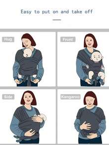 New Ergonomic Baby Carrier, Suitable For Newborns, Sling-Style Infant Carrier, X-Type Baby Backpack