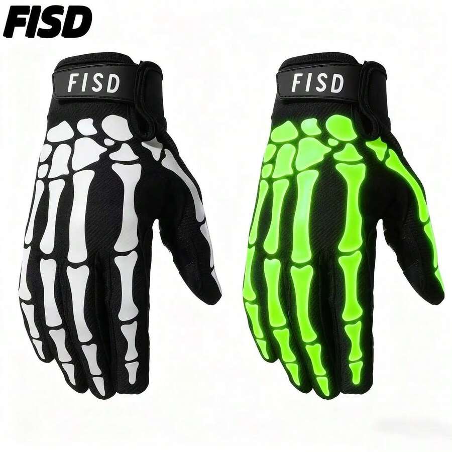 High Quality Glow In The Dark Luminous American Football And Rugby Ball, White Hand Grip Strength Enhancement Gloves For Cycling Bike Ride Training - Multicolor - View 1