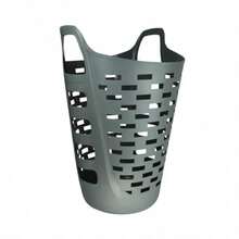 TG51995 65 litros cesta de lavandería flexible doméstica de gran capacidad de almacenamiento de ropa sucia cesta de organización - Gris - Ver 1