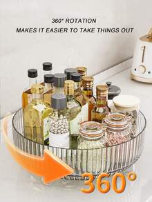 This 360-Degree Rotating Cosmetic Storage Box, Perfume And Skincare Product Storage Box, And Kitchen Spice Rack Are Suitable For Use On Dressing Tables, Bathroom Countertops, And Kitchen Countertops. - Multicolor - View 8