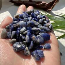 0.22 Lb Premium Natural Blue Veined Stone, Suitable For Home Decor, Aquarium Rocks, Fountains, Office Decor, Vase Fillers And Plant Beds, Collectibles, Gift Giving - Blue and White - View 10