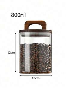 1 recipient etanș pentru depozitarea cafelei, combinație borcan/canistră etanșă, cutie pentru depozitarea alimentelor, recipient american pentru boabe de cafea, borcan pentru depozitarea ceaiului, condimentelor și cerealelor cu mâner din capac din lemn, borcan vintage pentru afișarea alimentelor, recipient de depozitare sigilat rezistent la umiditate, potrivit pentru Ziua Națională a Arabiei Saudite, recipient etanș pentru depozitarea alimentelor pentru zahăr, ceai, gustări, condimente, sare și piper, ideal pentru pasionații de cafea, organizarea bucătăriei și decorul casei.