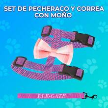 Kit Arnes Correa Diseño Moño Ajustable Cómodo Mascota Perros - Lila Púrpura - Ver 4