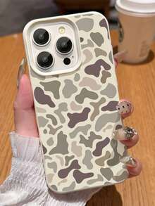 New Creative Leopard Print Pattern Compatible With Apple Phone 16/12/13/11/14/17/15/ProMax/Pro/Plus/Xs Max/XS/X,Anti Fingerprint Silicone Soft Case Ultrathin Phone - trắng - Xem 3