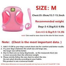 One Set Pet Chest & Back Strap With Leash For Cat And Dog, Suitable For Four Seasons, Small/medium Size, Vest Style Anti-choke Dog Leash, Outdoor Walk Comfortable Mesh With Adjustable Reflective Cat Vest Chest & Back Strap - Pink - View 13